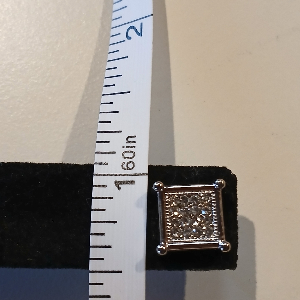 💎  Stainless Steel Square CZ Post Back Studs💎 - Picture 9 of 9